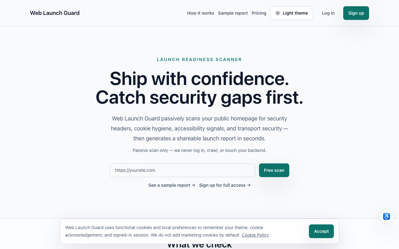 WebLaunchGuard screenshot